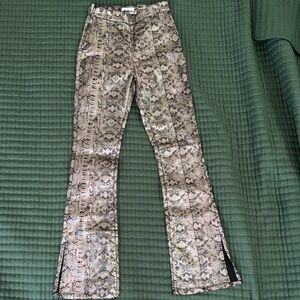 Forever 21 Metallic Snake Print Pants